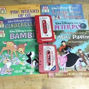 Vintage Disney Children’s Cassette and book Lot of 6